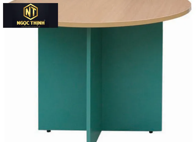 Bàn họp gỗ Melamine mặt tròn SVH1000- SVH1200